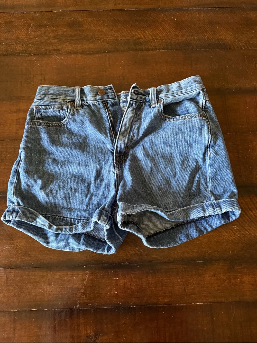 American Eagle Blue Denim High-Waist Women's Shorts